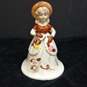 Vintage porcelain figurine bell-  "Southern Belle" or " Victorian Lady"